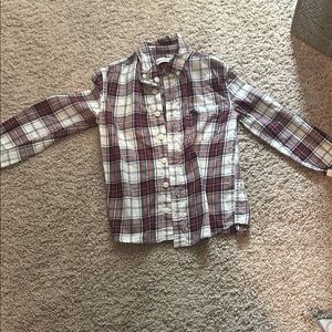 Abercrombie Kids Plaid Kids Shirt - Red and White
